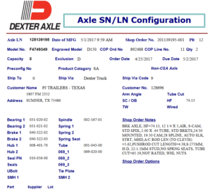 Brake Axle HF=74.13 SC=46 12.25x5 AIR S-CAM STANDARD SPINDLE 5.00 X .44 TUBE STD BRKTS 24/30 MOUNTED 19.50 CAM 28 SPLINE AUTO SLK MHD, A/C ROD LEN TO CLEVIS=5.62 PUSHROD CUT LENGTH=4.38 8 ON 275MM H-D 22-1.5MM STUD TUBE CUT=65.19 WHL NUTS